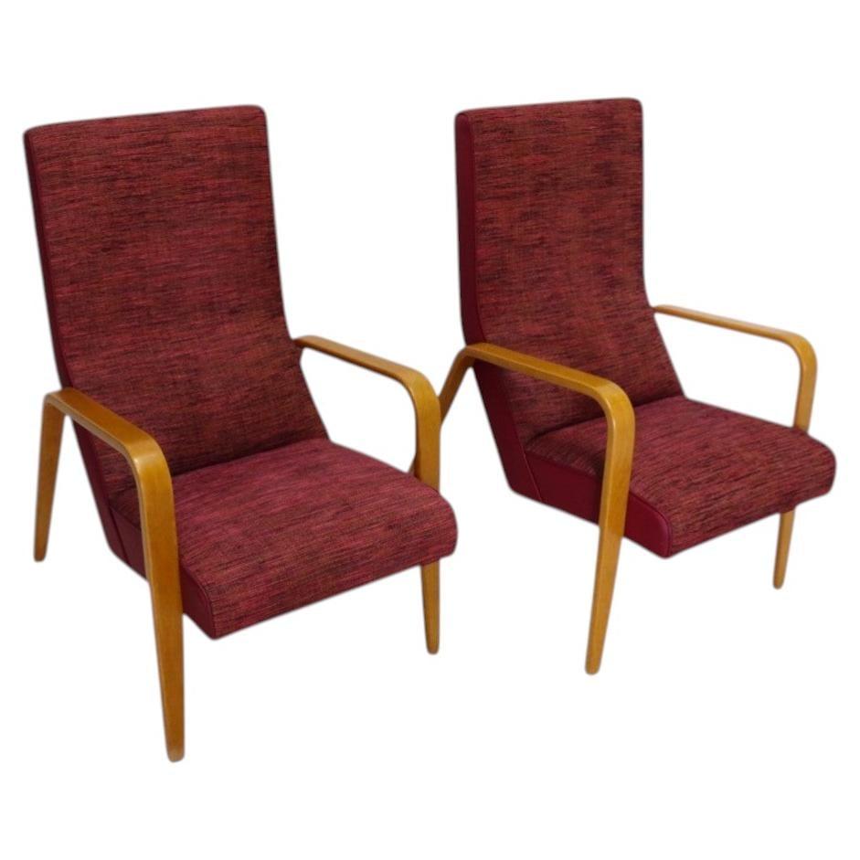 Set of 2 Thonet Style Bentwood MCM Armchairs c1960 (1 of 15)