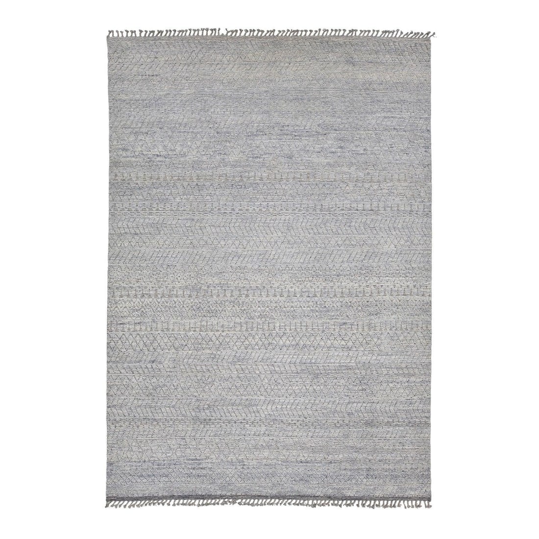 10x14 Wool Area Rug Modern Moroccan Style Blue Slate Grey: 10x14 Wool Area Rug Modern Moroccan Style Blue Slate Grey This modern Moroccan style wool area rug features a sophisticated blend of muted blue, slate grey, and ivory tones. It has a dense, textured p