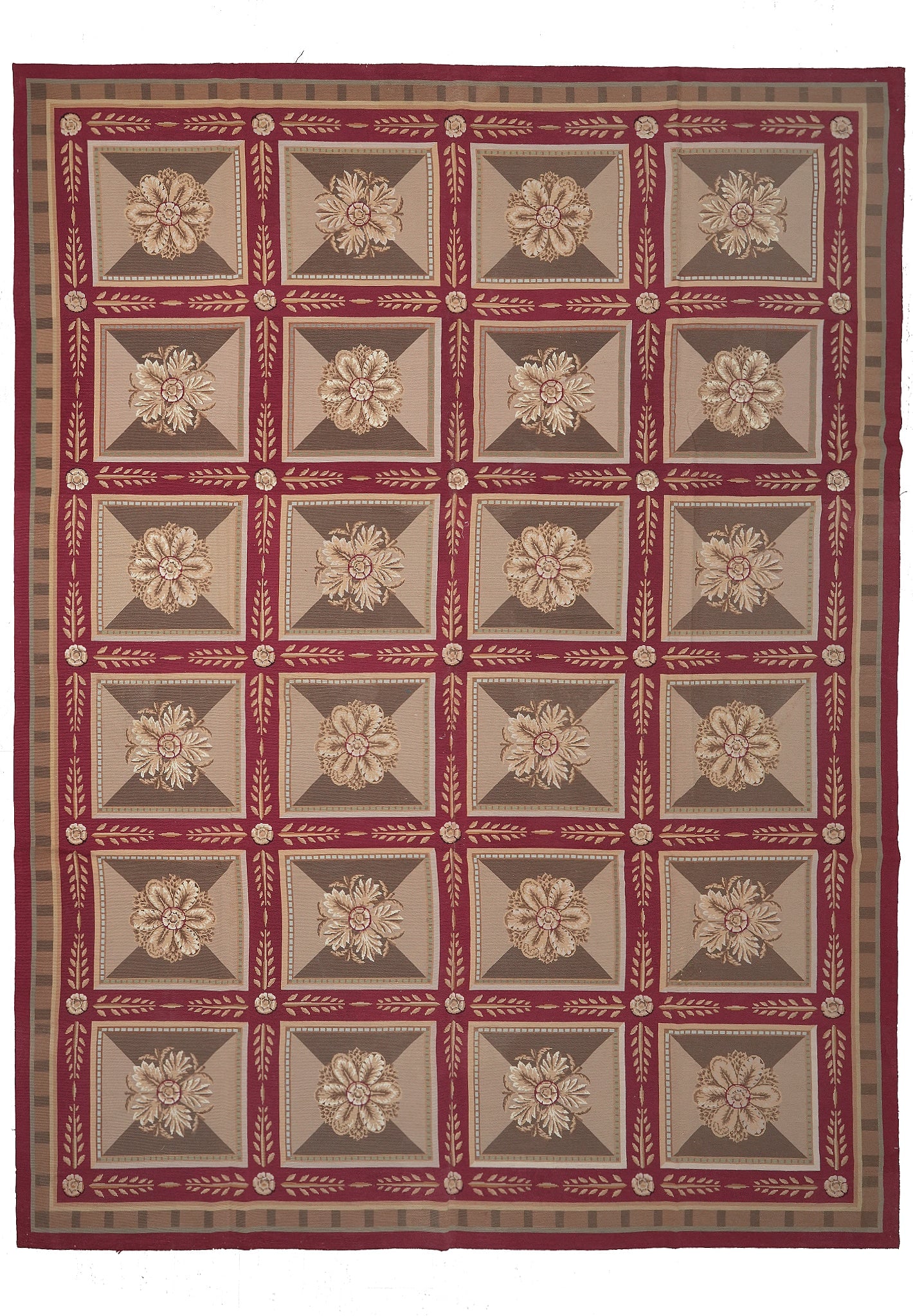 9 x 11.8 Roman Mosaic Needle Point Rug (1 of 14)