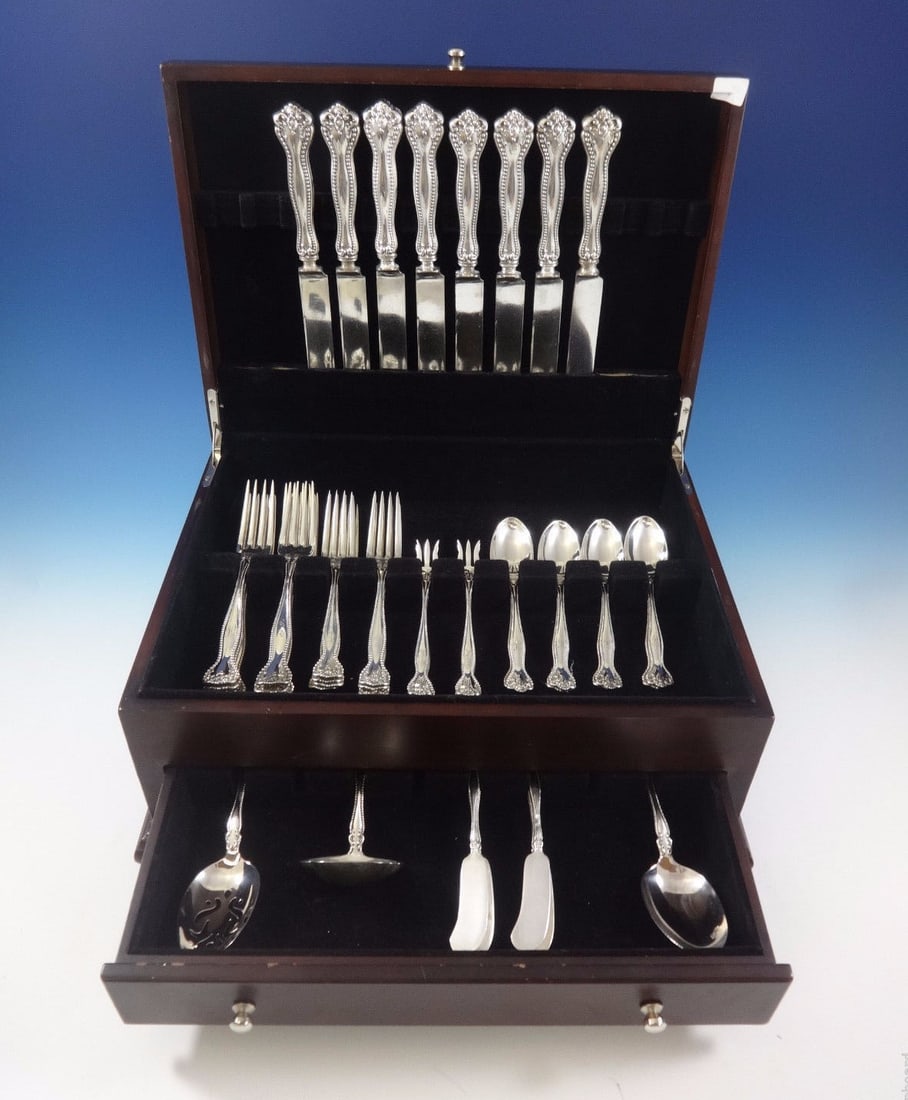 51 Piece Alvin Raleigh Sterling Silver Flatware Service for 8 (1 of 6)