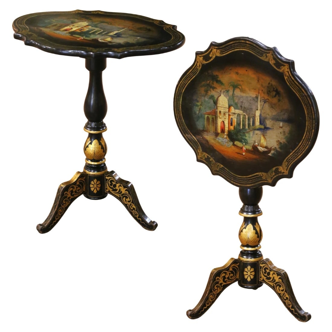 Napoleon III French Tilt Top Painted Gueridon Table (1 of 13)