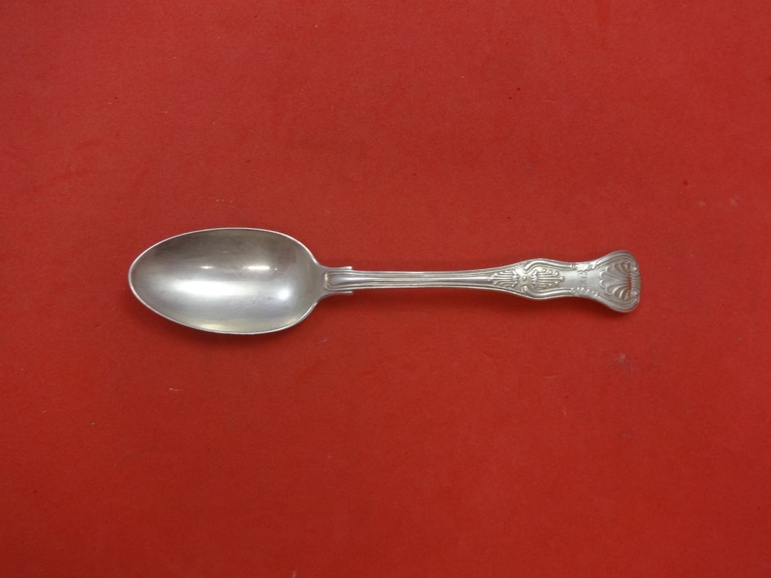 Kings English Sterling Silver Teaspoon SH.DC 6 Inch Flatware: Kings English Sterling Silver Teaspoon SH.DC 6 Inch Flatware This exquisite Sterling Silver Teaspoon features the Kings English pattern and is marked with SH.DC. Crafted from high-quality sterling sil