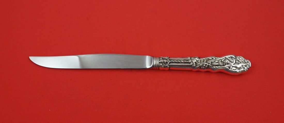 Gorham Versailles Sterling Silver 9 Steak Knife Hollow Handle: Gorham Versailles Sterling Silver 9 Steak Knife Hollow Handle Experience elegance at your dining table with this exquisite steak knife from the Versailles pattern by Gorham. Crafted with a sterling si