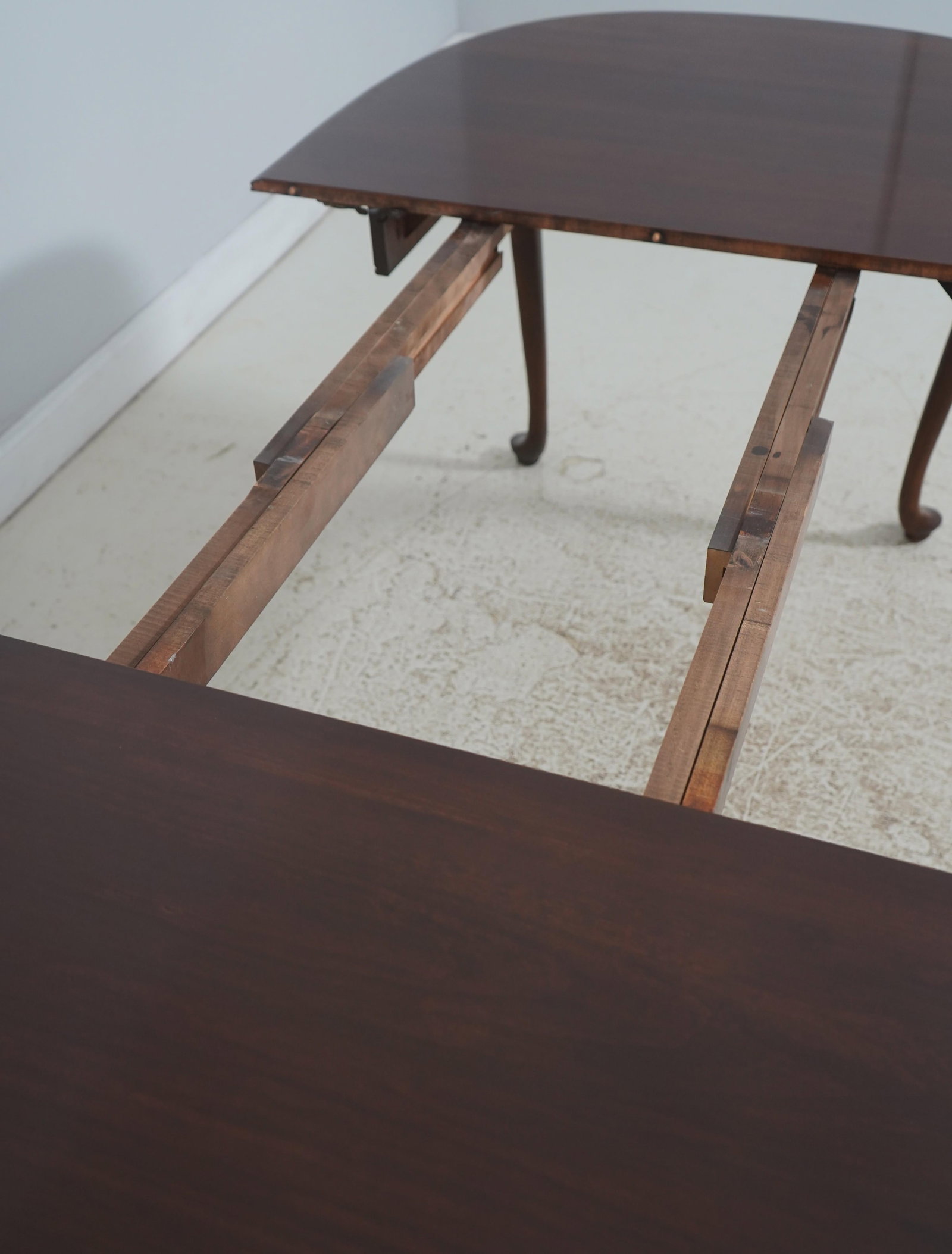 Queen Anne Style Solid Cherry Dining Table with Two Leaves - 10