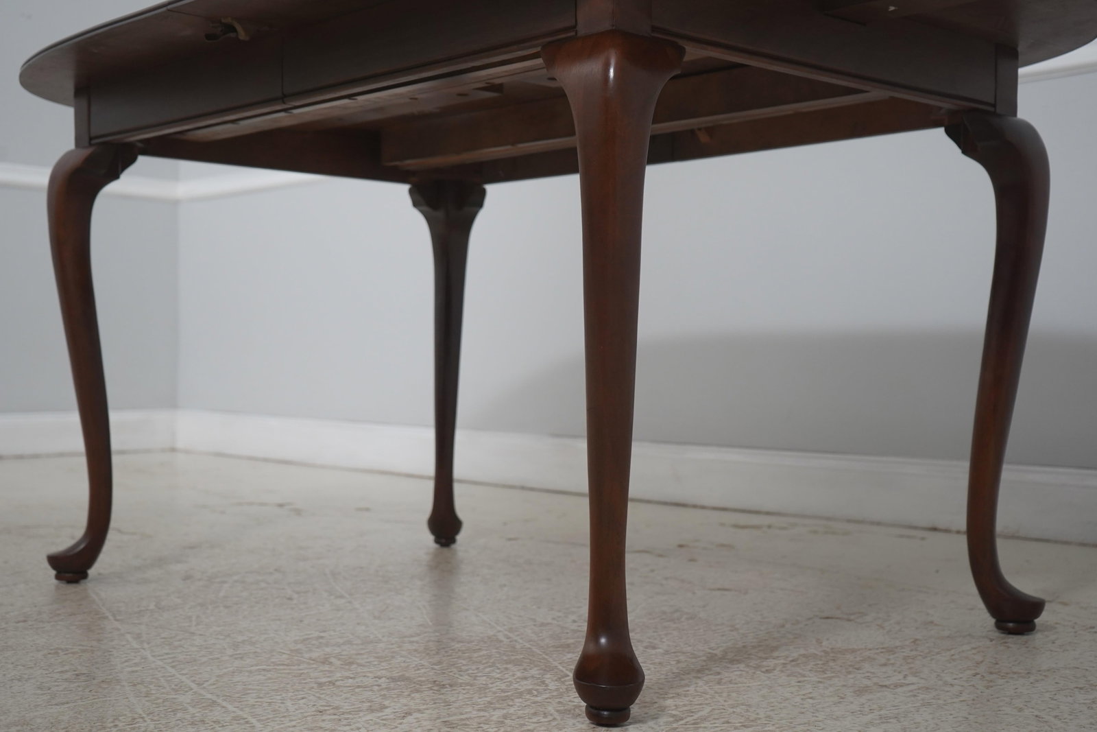 Queen Anne Style Solid Cherry Dining Table with Two Leaves - 7