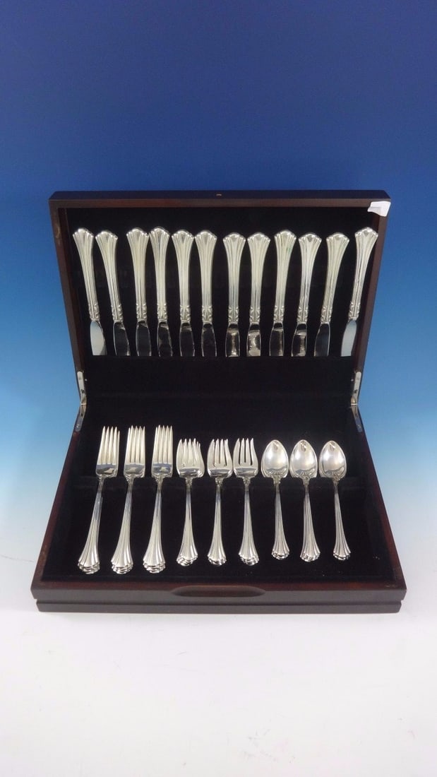 48 Piece Sterling Flatware Service Reed & Barton Eighteenth Century (1 of 4)