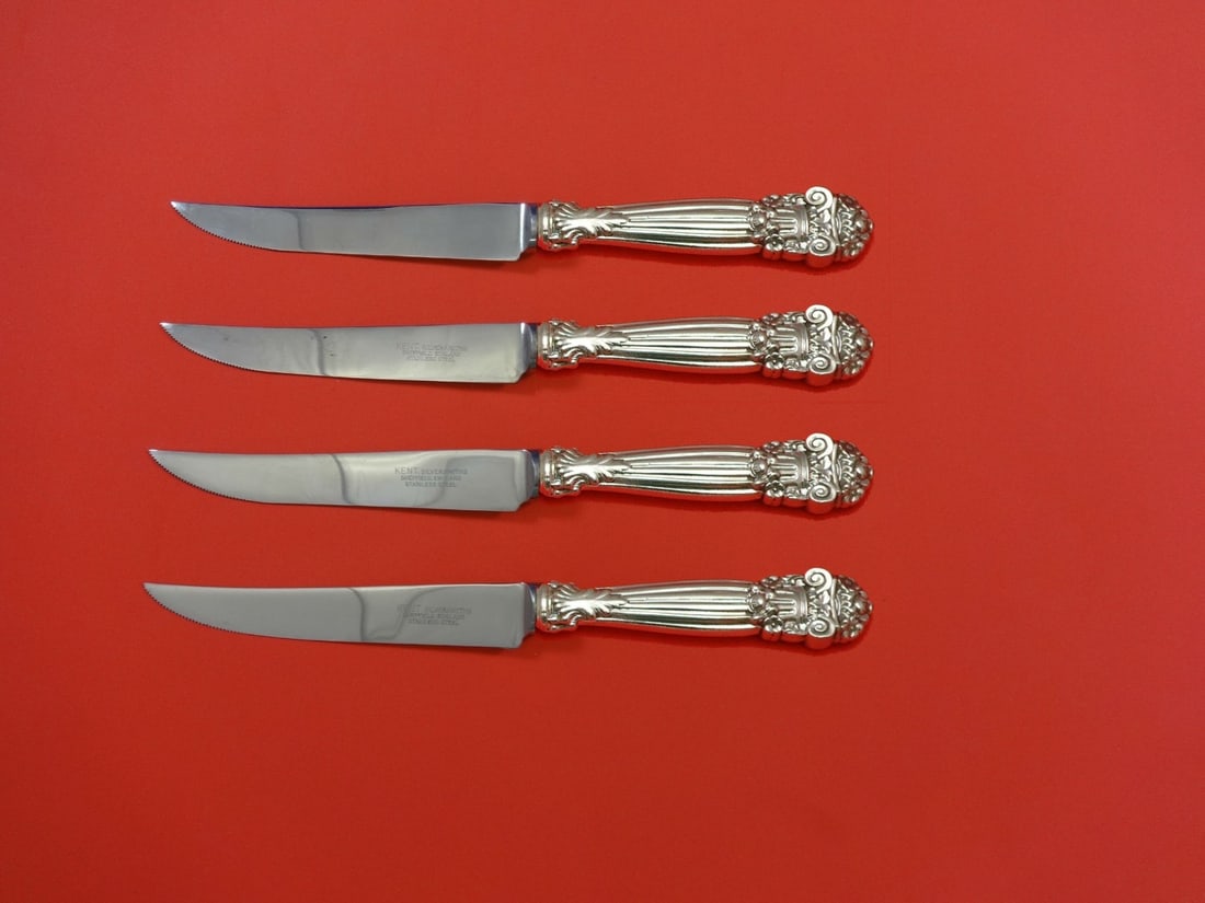 Towle Georgian Sterling Silver Steak Knife Set 4pc Custom Made 8.5" (1 of 2)