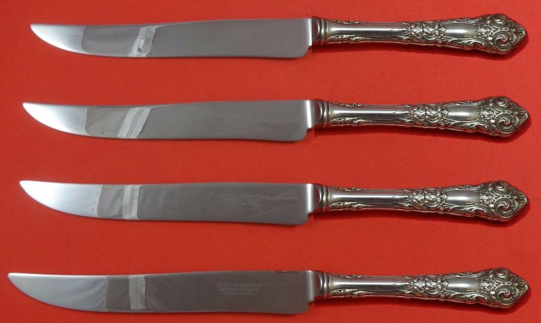 Reed & Barton French Renaissance Sterling Silver 4-Piece Texas Steak Knife Set (1 of 1)