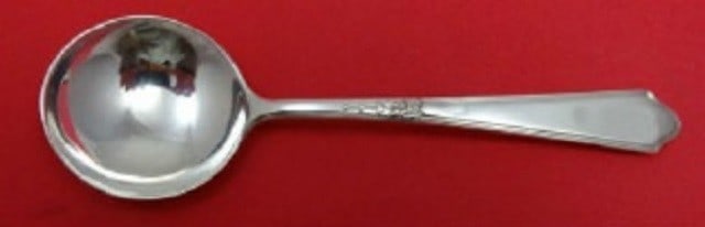 Lunt Chateau Sterling Silver Bouillon Soup Spoon 5.25 Inch Monogrammed (1 of 1)