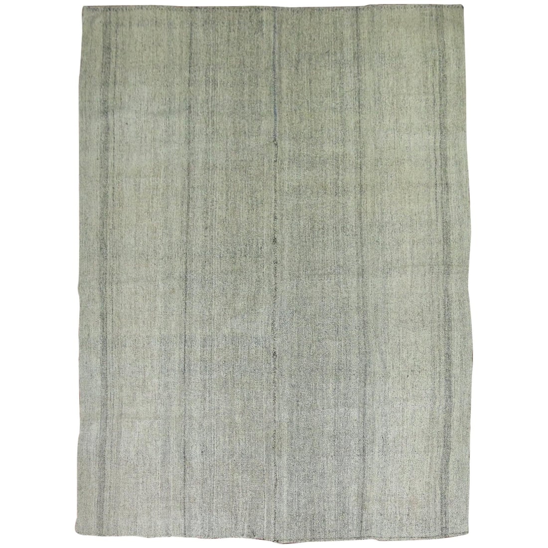 Zabihi Collection Hand-Woven Gray Turkish Minimalist Kilim 80 x 119: Zabihi Collection Hand-Woven Gray Turkish Minimalist Kilim 80 x 119 Discover the unique charm of this Zabihi Collection Gray Turkish Minimalist Kilim, a one-of-a-kind handwoven piece that adds eleganc