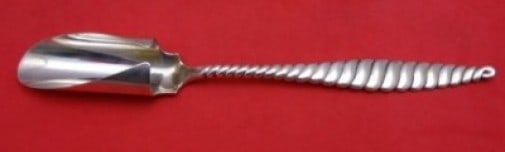 Whiting Oval Twist Sterling Silver Large Cheese Scoop 8 3/4": Whiting Oval Twist Sterling Silver Large Cheese Scoop 8 3/4" An original large cheese scoop in the Oval Twist pattern by Whiting, made of sterling silver. It is not monogrammed and is described as bei