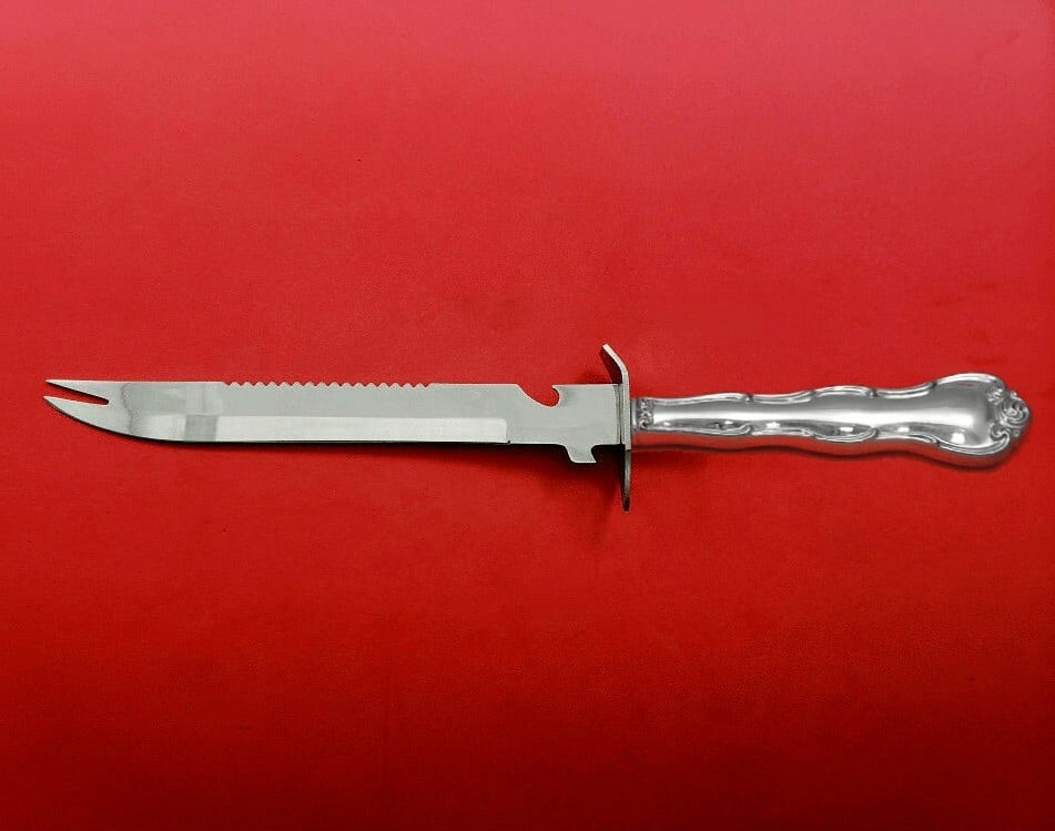 Gorham Rondo Sterling Silver Ham Slice Knife 11 1/2" Custom Made: Gorham Rondo Sterling Silver Ham Slice Knife 11 1/2" Custom Made Presenting the Rondo ham slice knife by Gorham, a stunning piece crafted from sterling silver with a hollow handle and a durable stainl