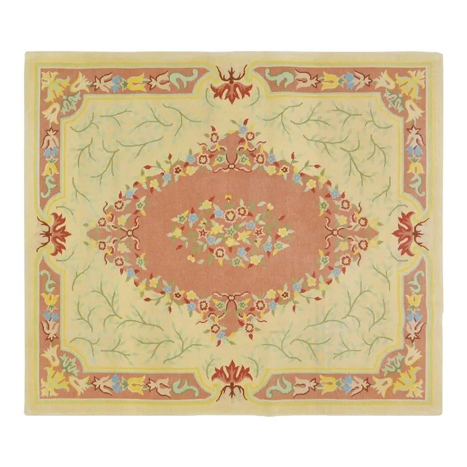 4'10 x 5'8 Hand-Knotted Wool Art Deco Chinese Area Rug (1 of 4)