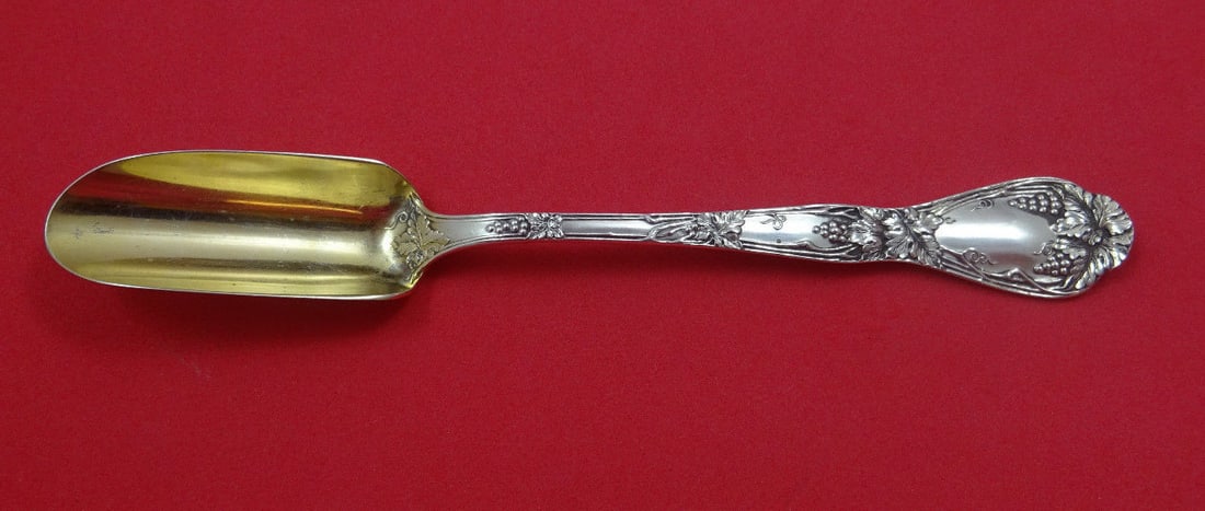 Dominick & Haff Grape Sterling Silver Cheese Scoop Gold Washed 6 1/2" (1 of 1)