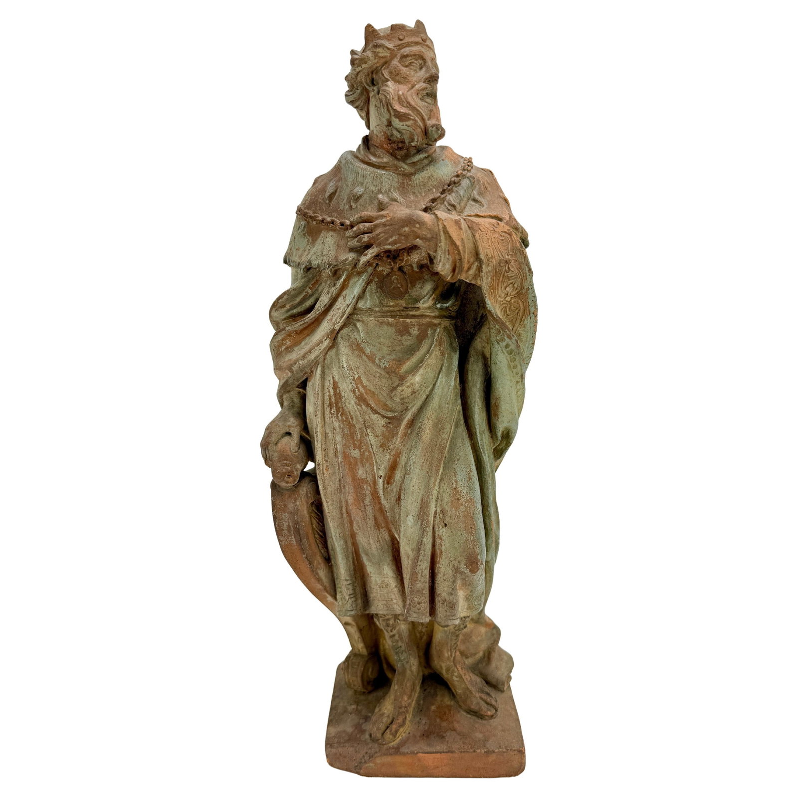 Terracotta King David Statue by Jacques Berge Signed and Dated 1736 (1 of 18)