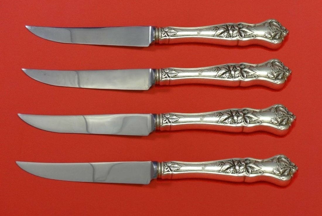 4 Piece Sterling Steak Knife Set International Edgewood HHWS (1 of 2)