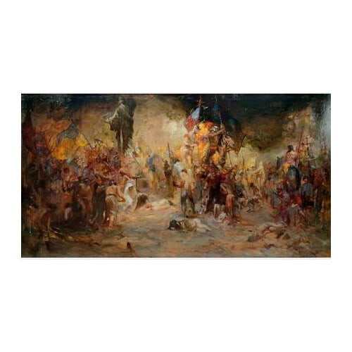 Richard Schmid 1958 Canvas Painting The Playground Framed 44 x 73 Inches (1 of 5)
