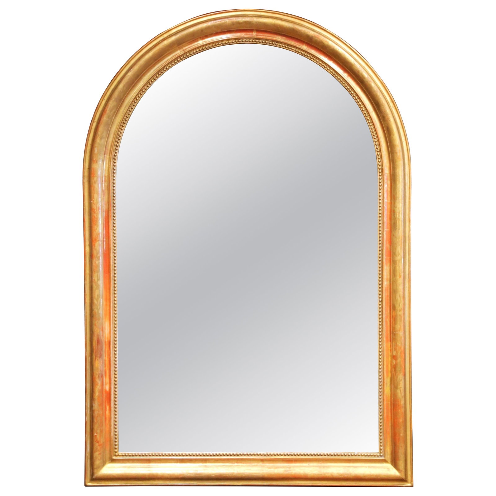 French Louis Philippe Arched Giltwood Mirror 53 x 36.5 in (1 of 7)