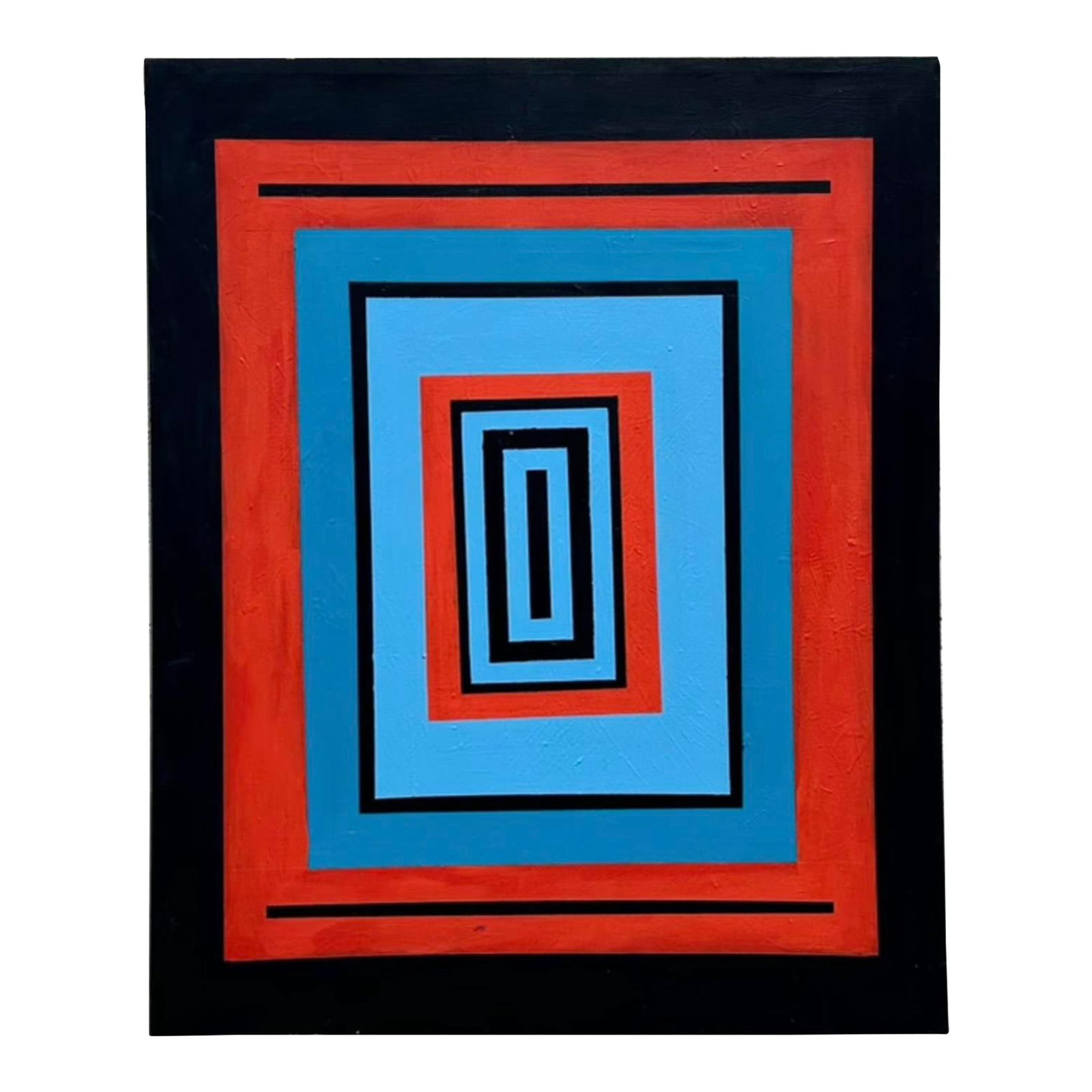Vintage Boho Original Abstract Geometric Canvas Art 36 x 44: Vintage Boho Original Abstract Geometric Canvas Art 36 x 44 Experience the allure of artistic expression with this Vintage Boho Original Abstract Geometric Painting on Canvas. Handcrafted in the USA, 