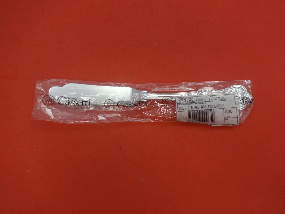 Cassetti Lorena Sterling Silver Flat Handle Butter Knife 7 5/8" (1 of 1)