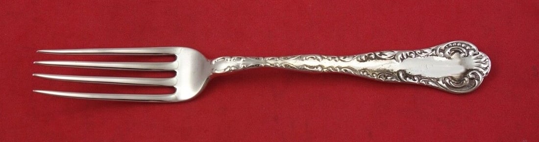 Wood & Hughes Louis XV Sterling Silver Fork 7 7/8 Rare Piece: Wood & Hughes Louis XV Sterling Silver Fork 7 7/8 Rare Piece This exquisite fork, crafted by Wood & Hughes in the elegant Louis XV pattern, showcases the refined artistry of sterling silver from the l