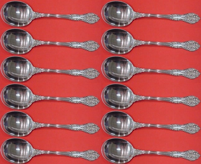 12 Gorham King Edward Sterling Silver Cream Soup Spoons 6 1/4 (1 of 4)