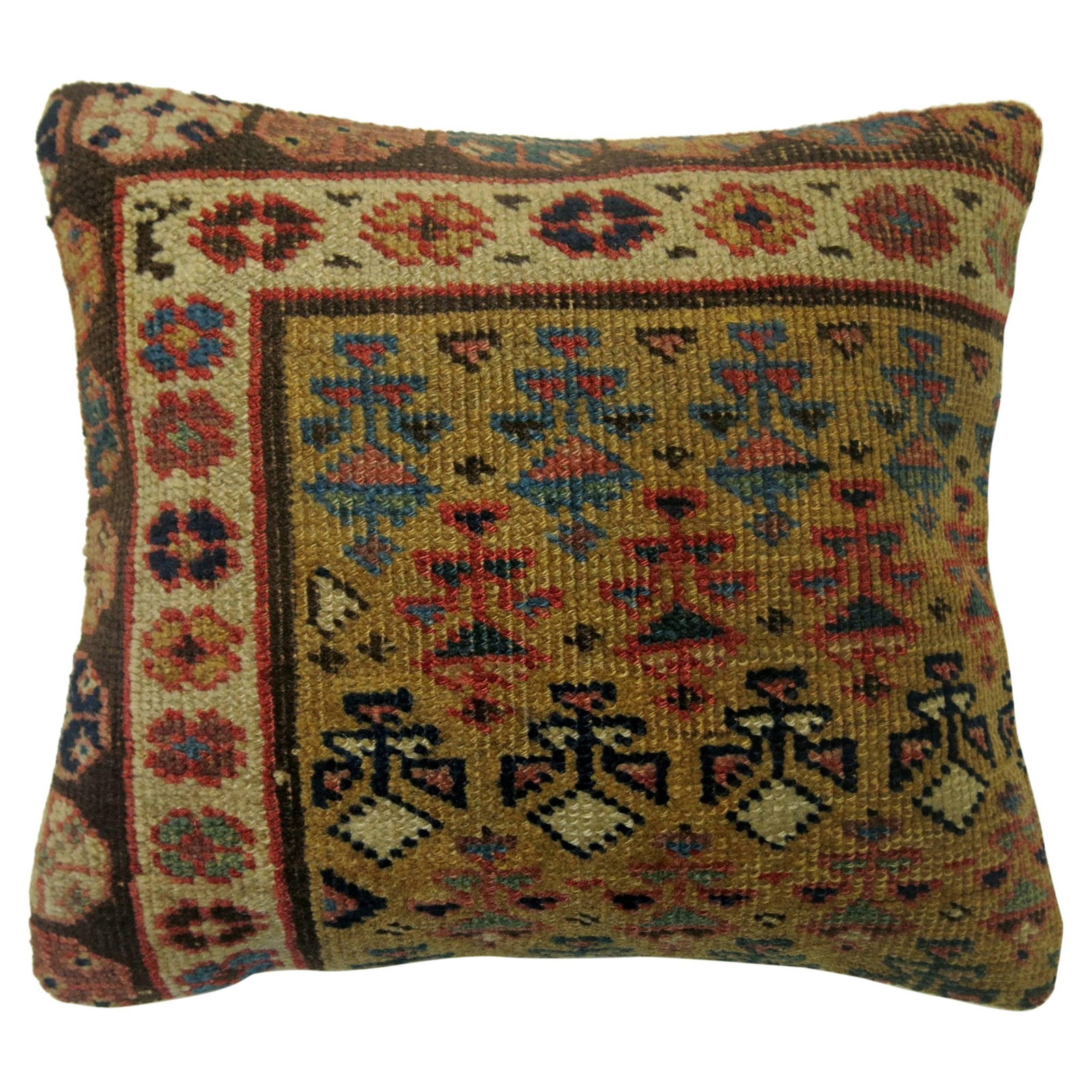 Zabihi Collection Kazak Rug Pillow 14 x 16 Early 20th Century (1 of 4)