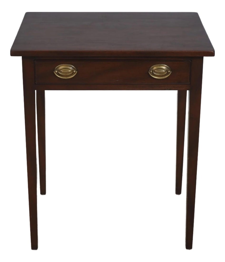 Kittinger Walnut Tapered Leg Table with Brass Hardware (1 of 10)