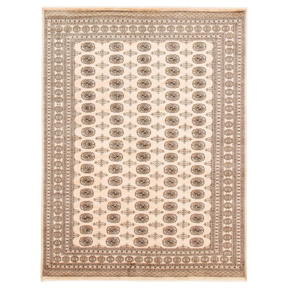 Beige 8' x 10' Handmade Elephant Vanucci Bokhara Rug: Beige 8' x 10' Handmade Elephant Vanucci Bokhara Rug Free continental US Shipping This beige Vanucci Bokhara rug features handcrafted construction and a bold geometric design accented by vibrant multi