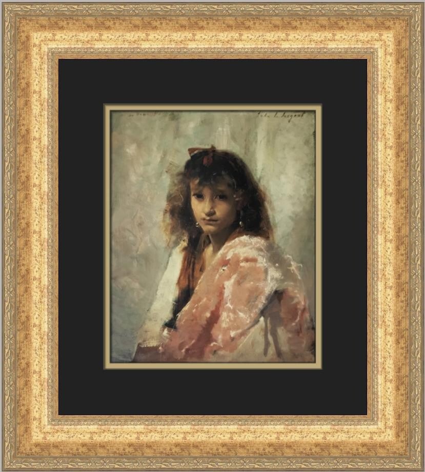 John Singer Sargent Carmela Bertagna Custom Framed Print Expressionism Impressionism (1 of 2)