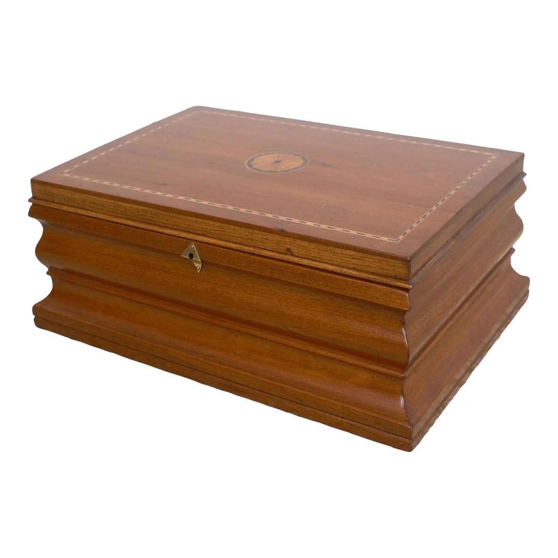 Bartley Collection Inlaid Cherry Wood Jewelry Box 15.5 x 10.5 x 6 (1 of 10)