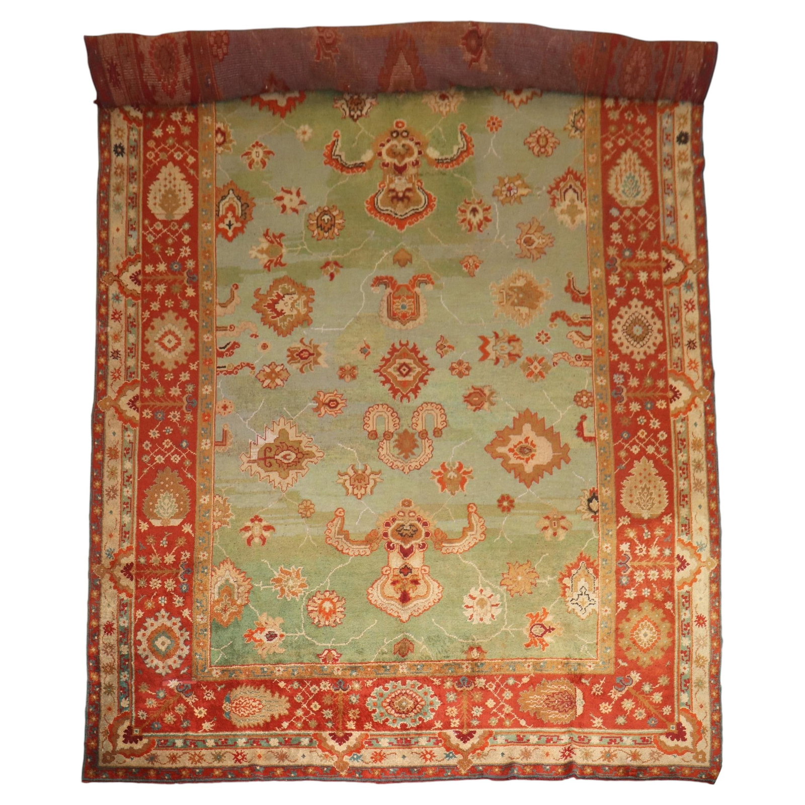 Early 20th Century Turkish Oushak Wool Rug 12'7 x 25'7 (1 of 18)