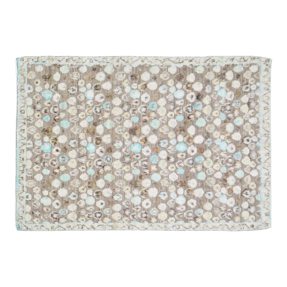5'8 x 8'2 Modern Moroccan Wool Area Rug Hand Knotted: 5'8 x 8'2 Modern Moroccan Wool Area Rug Hand Knotted This Moroccan modern hand-knotted wool rug is crafted using traditional techniques, offering a blend of timeless artistry and contemporary style. T