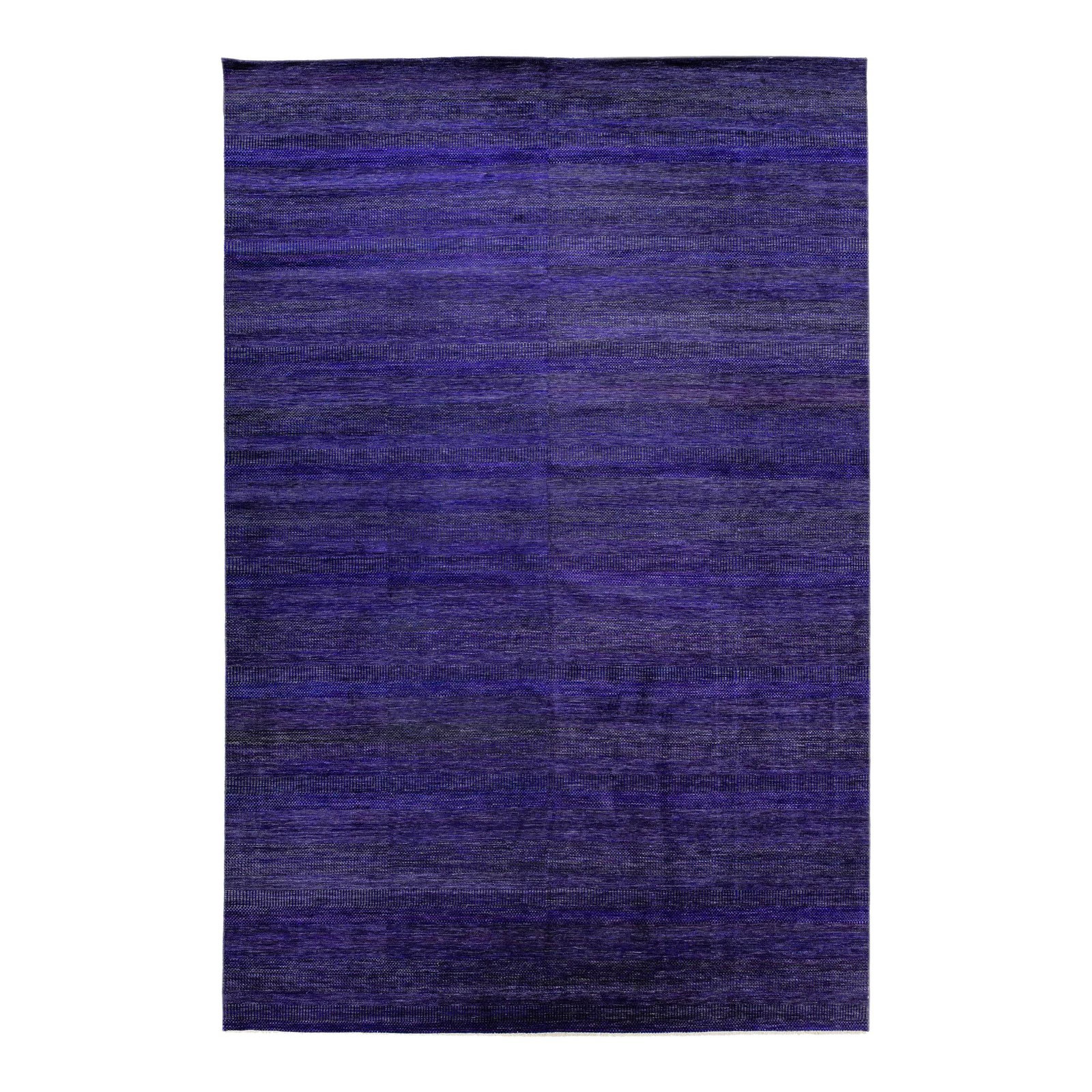 Contemporary Savannah Oversized Purple Wool Rug 12 x 17'10: Contemporary Savannah Oversized Purple Wool Rug 12 x 17'10 Add a touch of elegance to your space with this stunning Modern Savannah handmade oversize wool rug. Featuring a captivating purple and gray 