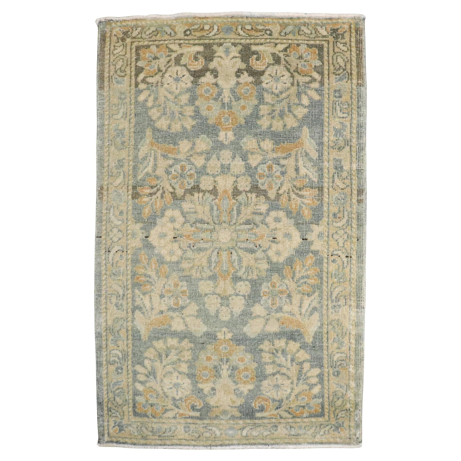 Antique Persian Sarouk Small Rug Wool Hand-Knotted Agra Style 19 x 30 in: Antique Persian Sarouk Small Rug Wool Hand-Knotted Agra Style 19 x 30 in Add a touch of elegance to your space with this exquisite Antique Persian Sarouk Small Rug from the Zabihi Collection. Hand-kno