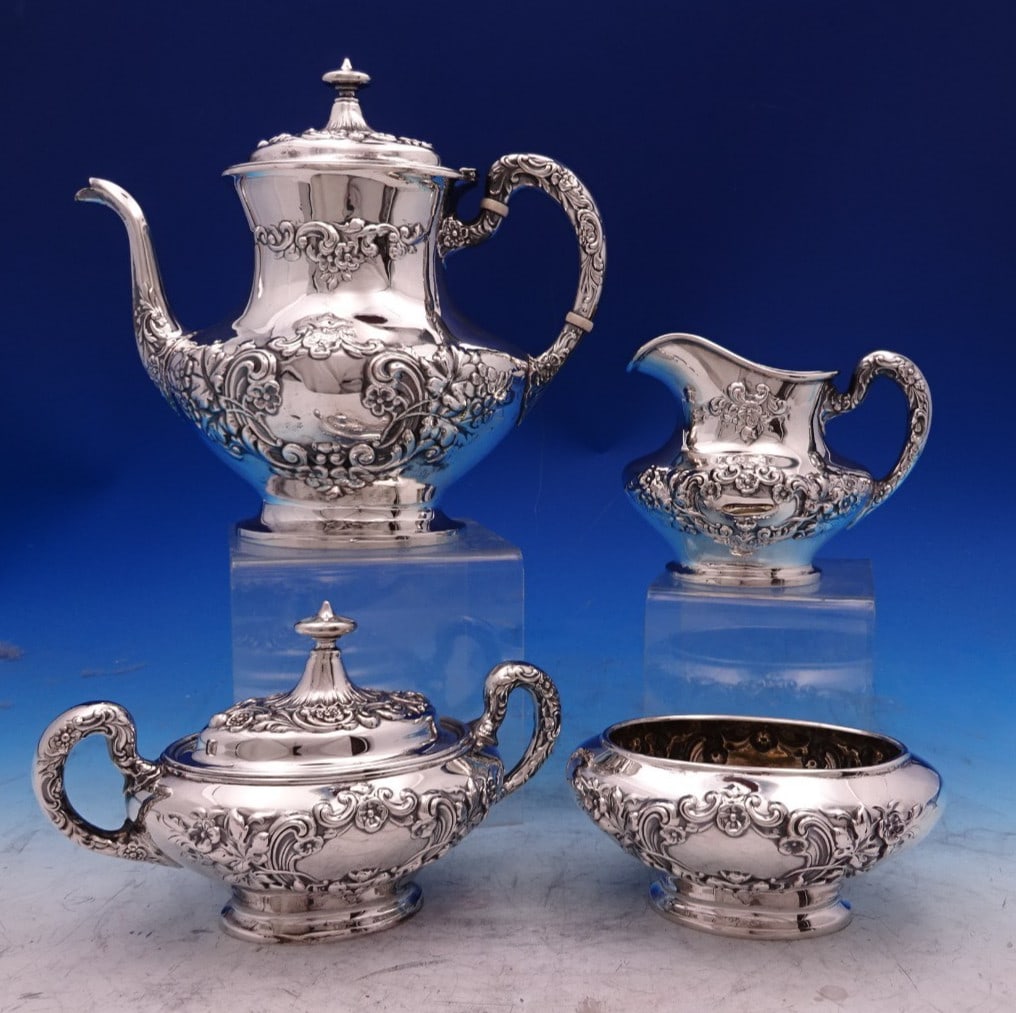 Gorham Buttercup Sterling Silver 4 Piece Tea Service (1 of 15)