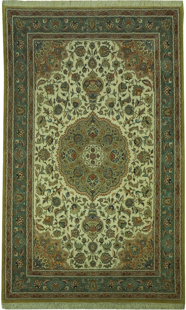 6.6 x 10.6 Persian Tabriz Handmade Iran Rug Wool Silk 400 KPSI (1 of 6)