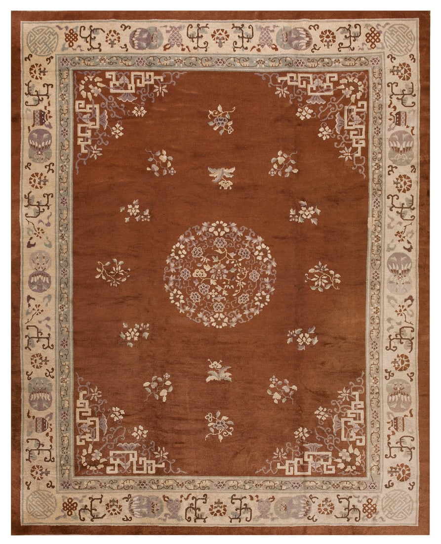 Antique Peking Chinese Art Deco Wool Area Rug Fish Design 9x12 (1 of 11)