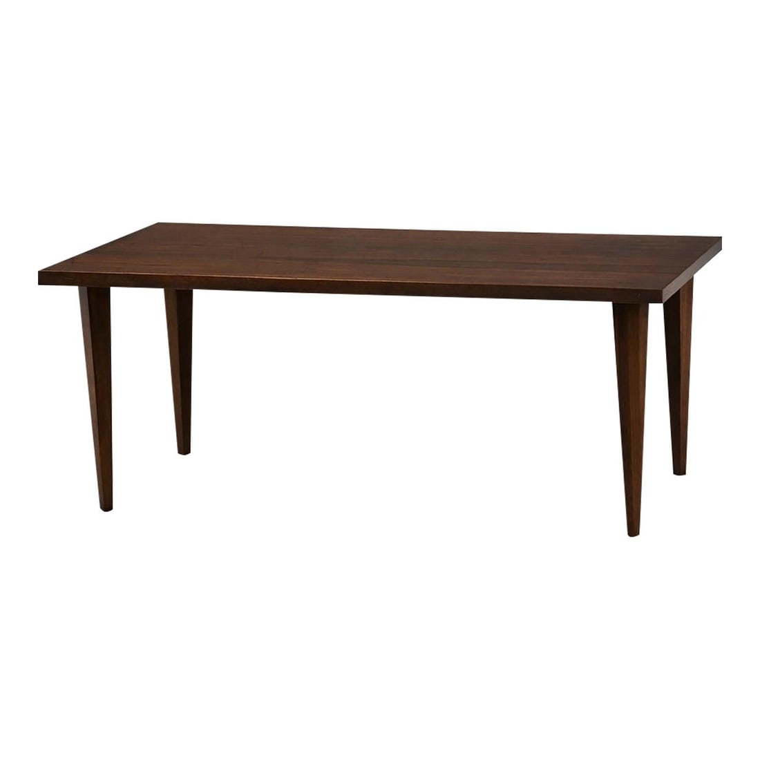 Mid Century Walnut Side Table 36 Inch Wide: Mid Century Walnut Side Table 36 Inch Wide This mid-century modern coffee table, crafted from walnut, dates to the 1960s and was made in the USA. The table has been professionally refinished, highligh