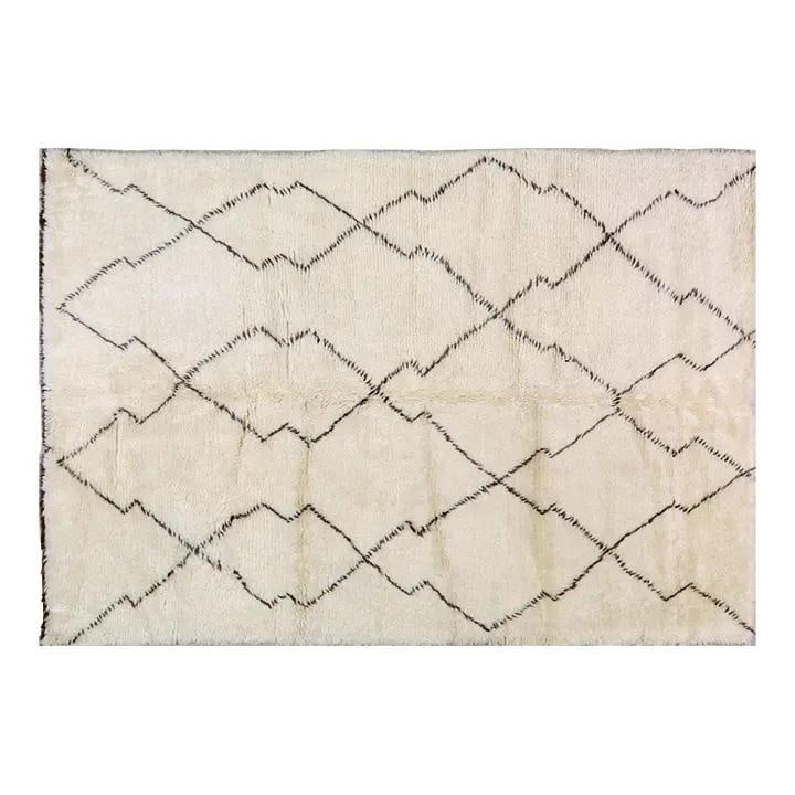 Hand-Knotted Wool Area Rug Modern Moroccan Design 9'2 x 12'2 Tan: Hand-Knotted Wool Area Rug Modern Moroccan Design 9'2 x 12'2 Tan This Moroccan modern hand-knotted wool rug features traditional craftsmanship with a contemporary design, offering durability, softness
