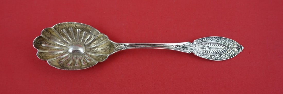 Sterling Silver Princess Pattern Preserve Spoon by John Polhamus Shiebler 7.25 Inch: Sterling Silver Princess Pattern Preserve Spoon by John Polhamus Shiebler 7.25 Inch This is a sterling silver preserve spoon from the Princess pattern by John Polhamus-Shiebler, dating from 1850-1899.