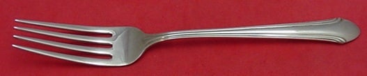 Alvin Romantique Sterling Silver Dinner Fork 7 7/8" Classic Design: Alvin Romantique Sterling Silver Dinner Fork 7 7/8" Classic Design Indulge in the elegance of the Romantique dinner fork by Alvin, crafted from high-quality sterling silver. This exquisite piece, meas