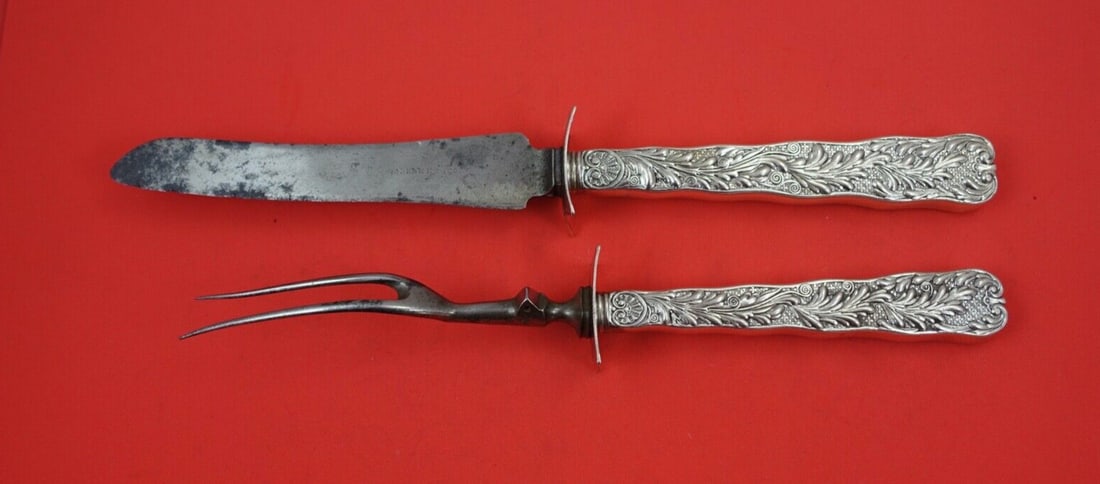 Gorham Saint Cloud Sterling Silver 2-Piece Carving Set Knife and Fork (1 of 2)