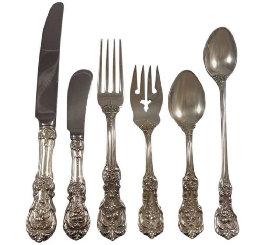 Reed & Barton Francis I Sterling Silver Flatware Set 54 Pieces with Storage Chest (1 of 8)