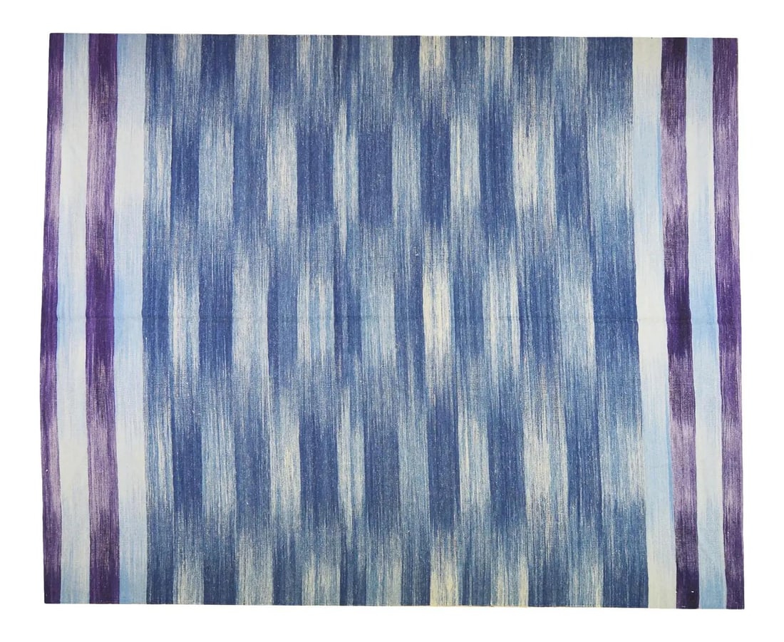 8'x9'8" Mazandaran Tribal Kilim Rug Organic Wool Natural Dye Geometric Design: 8'x9'8" Mazandaran Tribal Kilim Rug Organic Wool Natural Dye Geometric Design This vintage Persian Mazandaran kilim showcases a hand-woven tribal design featuring geometric patterns. Crafted from orga