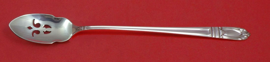 International Silver Sonja Pattern 7 3/8 Inch Pierced Olive Spoon (1 of 1)