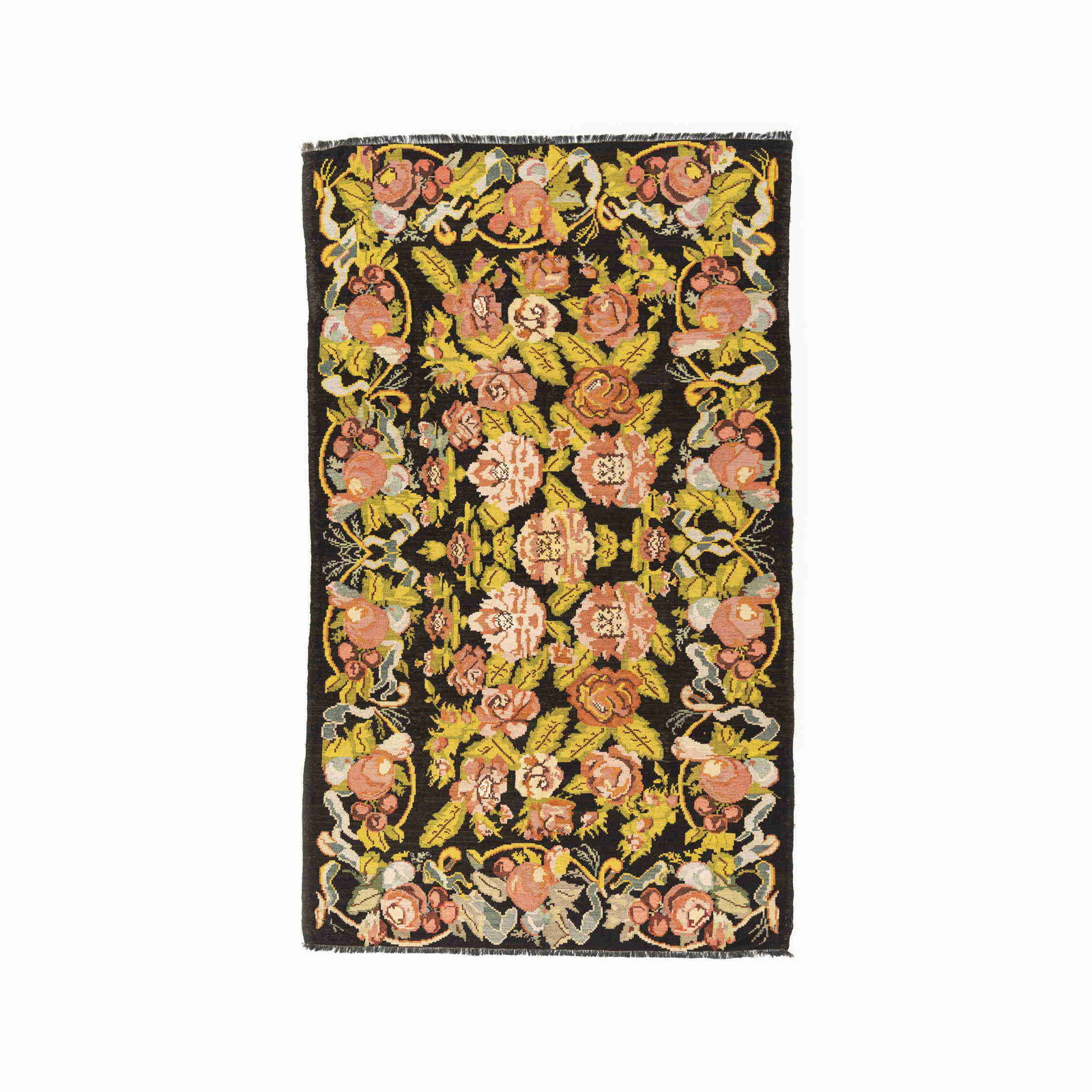Authentic Handmade Gocmen Kilim Wool Tapestry 200 x 335 cm: Authentic Handmade Gocmen Kilim Wool Tapestry 200 x 335 cm Experience the beauty of authentic craftsmanship with this Handmade Gocmen Wool on Wool Kilim. This stunning piece features a flat woven desi