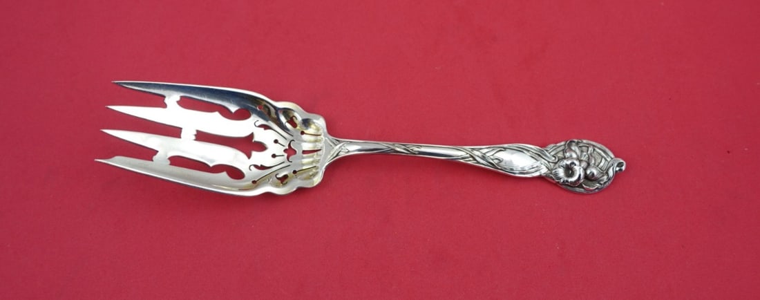 Watson Orchid Sterling Silver Cold Meat Fork 7 5/8 Inch Serving (1 of 3)