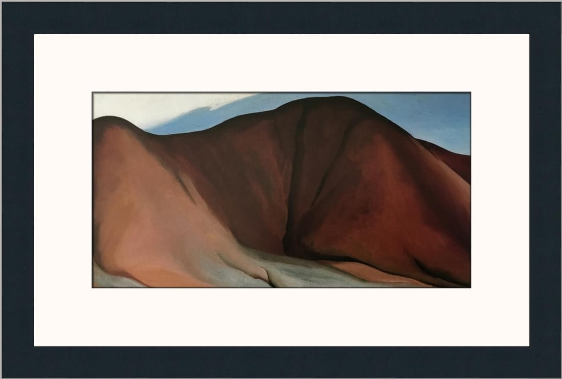 Georgia O'Keeffe Purple Hills Custom Framed Landscape Print (1 of 2)
