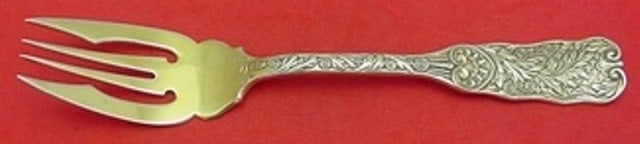 Gorham Saint Cloud Sterling Silver Fish Fork Gold Washed 6 3/4" Antique: Gorham Saint Cloud Sterling Silver Fish Fork Gold Washed 6 3/4" Antique This exquisite fish fork from the Saint Cloud pattern by Gorham showcases the elegance of 19th-century craftsmanship. Made of hi